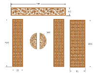 File cnc cổng bông tuyết trống đồng có ô thoáng