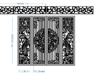 File cnc cổng cá chép tài lộc và ô thoáng dxf