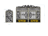 File cnc cổng chính cổng phụ thiết kế dxf
