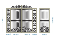 File cnc cổng chính phụ thiết kế đẹp