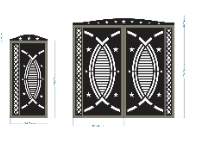 File cnc cổng chính phụ thiết kế trên cad đẹp