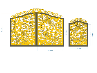 File cnc cổng tứ linh thiết kế đẹp mới