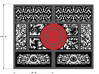 File cnc cổng tứ linh trên autocad