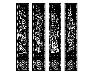 File cnc cổng tứ quý thiết kế đẹp