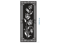 File cnc cửa 1 cánh hoa đẹp