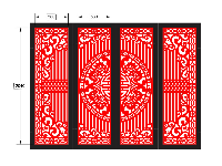 File cnc cổng 4 cánh,mẫu cổng 4 cánh cnc,cắt cnc cổng 4 cánh