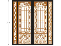 File cnc cửa hiện đại 4 cánh