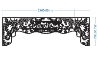 File cnc diềm họa tiết chim phượng đẹp