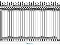File cnc hàng rào chông nhọn