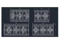 File cnc hàng rào hoa 4 kích thước