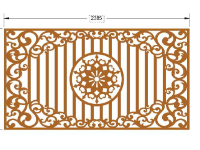 File cnc hàng rào hoa tròn giữa