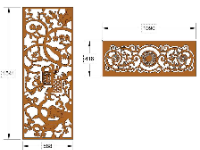 File cnc hoa văn chi tiết vách cổng