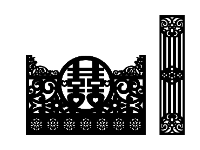 File cnc hoa văn cổng cưới dxf