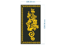 File cnc hoa văn hoa mai cổng mới