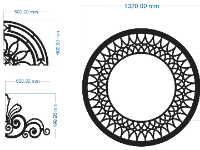 File cnc hoa văn mái kính thiết kế đẹp dxf