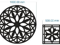 File cnc hoa văn mái kính tròn và vuông