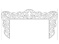 File cnc hoa văn phía trên khung ảnh thời