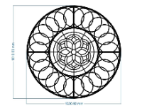 File cnc mái kính tròn độc đáo