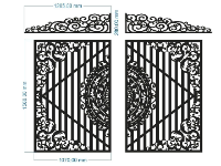 File cnc mẫu cổng 2 cánh có vòm