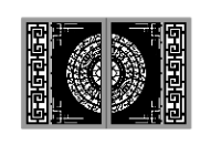 File cnc mẫu cổng 2 cánh dxf