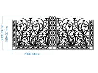 File cnc mẫu cổng 2 cánh hoa lá đẹp