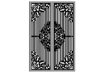 File cnc mẫu cổng 2 cánh trống dơi mới