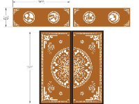 File cnc mẫu cổng 2 cánh trống dơi và vạn sự như ý