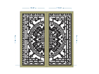 File cnc mẫu cổng 2 cánh trống đồng dơi