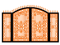 File cnc mẫu cổng 4 cánh autocad