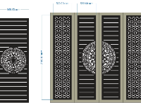 File cnc mẫu cổng 4 cánh chính phụ