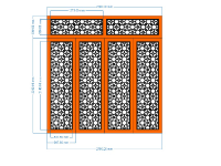 File cnc mẫu cổng 4 cánh đơn giản