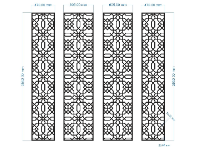 File cnc mẫu cổng 4 cánh thiết kế đẹp nhất dxf
