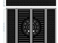 File cnc mẫu cổng 4 cánh trống đồng mới, có ô thoáng