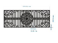 File cnc mẫu hàng rào dxf 2025 (895 mm x 2340 mm)