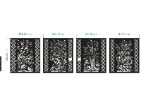 File cnc mẫu hàng rào tứ quý âm thiết kế mới nhất