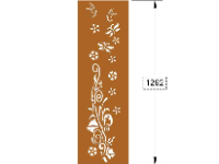 File cnc mẫu vách cổng hoa lá