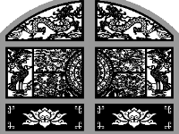 File cnc tứ linh cổng 2 cánh