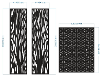 File cnc vách cổng cây và bông tuyết