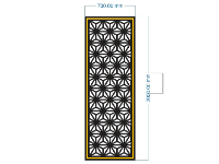 File cnc vách cổng hoa 6 cánh