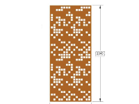 File cnc vách cổng họa tiết ô vuông