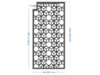 File cnc vách cổng hoa văn hình thoi