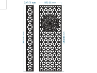 File cnc vách cổng trống đồng dxf