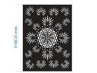 File cnc vách ngăn cầu thang hoa cỏ đẹp