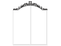 File cnc vòm cổng lá tây