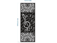 File cổng 1 cánh cnc hình nhạc