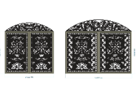 File cổng 2 cánh bánh xe pháp luân và chóp rồng