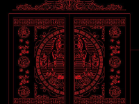 File cổng 2 cánh phúc lộc thọ ngựa cnc