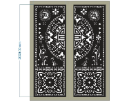 File cổng 4 cánh tài lộc trống dơi cnc