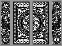 File cổng 4 cánh vạn sự như ý cá chép