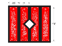 File cổng cnc 4 cánh tứ quý